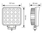 ŽAROMET LED 3000Lm DELOVNI KVADRATEN 105x105 10-40V 35W 2V1 z funkcijo utripajoče luči ŽAROMET LED 3000Lm DELOVNI KVADRATEN 105x105 10-40V 35W 2V1 z funkcijo utripajoče luči