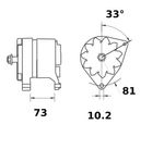 ALTERNATOR MOTORJA14V 45A AAK3537 TAM ISKRA ALTERNATOR MOTORJA14V 45A AAK3537 TAM ISKRA