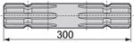 GRED KARDANSKA OBOJESTRANSKA 1 3/8" z=6 l=300mm GRED KARDANSKA OBOJESTRANSKA 1 3/8" z=6 l=300mm