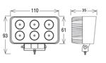 ŽAROMET LED 1200Lm 18W DELOVNI pravokoten 110x78X35 9-32V ŽAROMET LED 1200Lm 18W DELOVNI pravokoten 110x78X35 9-32V