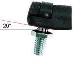 PRIKLJUČEK AMORTIZERJA PVC M6 s priključkom M6 ukrivljen 20°; M6x1 = notranji navoj priključka; M6x1 = zunanji navoj bučke; zev ključa=10mm; L=19 PRIKLJUČEK AMORTIZERJA PVC M6 s priključkom M6 ukrivljen 20°; M6x1 = notranji navoj priključka; M6x1 = zunanji navoj bučke; zev ključa=10mm; L=19