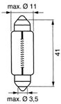 ŽARNICA 24V 10W SV8.5 11x40 SULFIT ŽARNICA 24V 10W SV8.5 11x40 SULFIT