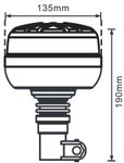 SVETILKA ROTACIJSKA LED natična fi=135mm h=190mm 12-24V, 3 načini utripanja - tipka za določanje vzorca utripanja na spodnji strani svetilke stand SVETILKA ROTACIJSKA LED natična fi=135mm h=190mm 12-24V, 3 načini utripanja - tipka za določanje vzorca utripanja na spodnji strani svetilke stand