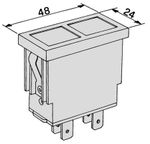 SVETILKA KONTROLNA dvojna 48x24mm RDEČA-RDEČA - COBO SVETILKA KONTROLNA dvojna 48x24mm RDEČA-RDEČA - COBO