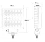 ŽAROMET LED 3800Lm DELOVNI KVADRATEN 111x111 12/24V 30W S STIKALOM ŽAROMET LED 3800Lm DELOVNI KVADRATEN 111x111 12/24V 30W S STIKALOM