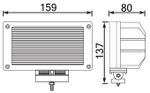 ŽAROMET LED 3100Lm DELOVEN MALI OGLAT 159x137x80   9-30V   flood svetloba   IP67   dolžina kabla 45cm