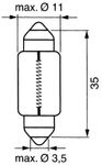 ŽARNICA SULFID C5W 12V 5W SV8.5 11x35 ŽARNICA SULFID C5W 12V 5W SV8.5 11x35