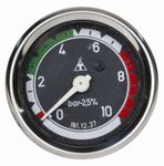 MANOMETER OLJA MOTORJA 1-10bar Priključek=M10x1mm Luknja - fi=8mm 12V ali 24V Kot konusa=60° IMR - RAKOVICA 60-65-76  TEO