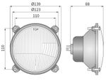 ŽAROMET FOKUS SPREDNJI okrogel KABINE (fi=136 vgradni) fi=139x72 R2 12V 45/ ZETOR ŽAROMET FOKUS SPREDNJI okrogel KABINE (fi=136 vgradni) fi=139x72 R2 12V 45/ ZETOR