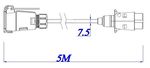 KABEL PODALJŠEK 7 POLNI L= 5 m (vtikač + vtičnica) 12V KABEL PODALJŠEK 7 POLNI L= 5 m (vtikač + vtičnica) 12V