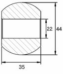 KROGLA PRIKLOPA 22.2/44/35 CAT 1 KROGLA PRIKLOPA 22.2/44/35 CAT 1