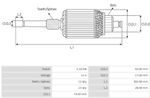ROTOR ZAGANJAČA 12V 2.1kW LUCAS ROTOR ZAGANJAČA 12V 2.1kW LUCAS