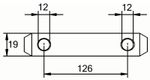 SORNIK PRIKLOPA fi=19 L=126mm (med luknjami)