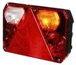 SVETILKA STOP DESNA  z ŽARNICAMI RADEX 6400/13 z OSVETLITVIJO TABLICE z VZVRATNO SVETILKO in PRIKLJUČEK KABLJA z 2x 4-polnim KONEKTORJEM