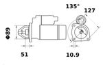 ZAGANJAČ reduktorski 12V 3.2kW Z=9 IS1297 AZE4205  ISKRA - LETRIKA - MAHLE