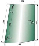 STEKLO KABINE BOČNO desno (tonirano zeleno) MF-MASSEY FERGUSON 4200 IN 4300 4215-4220-4225-4235-4240-4245-4255-4260-4265-4270-4315-4320-4325-4335-4340
