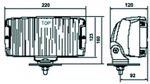 ŽAROMET SPREDNJI PRAVOKOTEN DALJINSKI VELIKI   (H3 55-100) 220x123x120