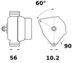 ALTERNATOR MOTORJA 14V 150A IA1545 AAN8277 JOHN DEERE MAHLE - ISKRA ALTERNATOR MOTORJA 14V 150A IA1545 AAN8277 JOHN DEERE MAHLE - ISKRA