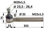 ZGLOB VOLANA notranji desni M22x1.5mm K23.5mm L=385m