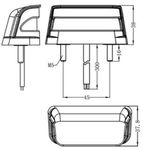 SVETILKA TABLICE REGISTRSKE LED 12/24V 4 LED lučke s kablom 30cm SVETILKA TABLICE REGISTRSKE LED 12/24V 4 LED lučke s kablom 30cm