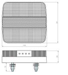 SVETILKA STOP led UNIVERZALNA  105x95mm   razmak med vijaki za pritrditev: 55mm   dolžina kabla je cca. 30cm AJ.BA