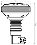 SVETILKA ROTACIJSKA LED natična MIDI fi=100mm h=140mm 12-24V, 3 načini utripanja - tipka za določanje vzorca utripanja na spodnji strani svetilke SVETILKA ROTACIJSKA LED natična MIDI fi=100mm h=140mm 12-24V, 3 načini utripanja - tipka za določanje vzorca utripanja na spodnji strani svetilke