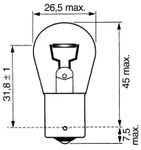 ŽARNICA P21W 12V 21W BA15S ŽARNICA P21W 12V 21W BA15S