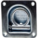NOSILEC - OBROČ - RINKA ZA PRITRDITEV (razmak med luknjami 85x85 mm) 105x105mm TOVORA 800daN Z VZMETJO  AVTOPRIKOLICE
Zunanje mere 105 x 105 mm. Razm