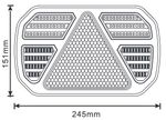 SVETILKA STOP LED leva 245x151x40mm 12-24V IP65 FUNKCIJE: pozicija, smerokaz-DINAMIČNI PREMIK V LEVO, stop, osvetlitev tablice, meglenka, vzvratna v SVETILKA STOP LED leva 245x151x40mm 12-24V IP65 FUNKCIJE: pozicija, smerokaz-DINAMIČNI PREMIK V LEVO, stop, osvetlitev tablice, meglenka, vzvratna v