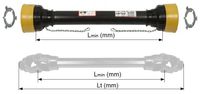 ZAŠČITE KARDANA kpl T8, X8 Lmin=1730mm za kardane do skupne dožine Lt=2000mm SPT ZAŠČITE KARDANA kpl T8, X8 Lmin=1730mm za kardane do skupne dožine Lt=2000mm SPT