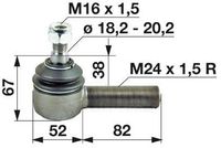ZGLOB VOLANA zunanji desni M24x1.5Dmm K18.2mm FIAT 650-750-850-880-980-1000-1280-1300-1380-1580-1880 LAMBORGINI CRONO  554/50