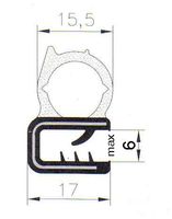 PROFIL GUMI STEKLA kabine (6mm-steklo) UNI PROFIL GUMI STEKLA kabine (6mm-steklo) UNI