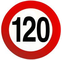 NALEPKA OMEJITVE HITROSTI "120" NALEPKA OMEJITVE HITROSTI "120"