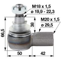 ZGLOB VOLANA notranji desni M20x1.5mm K19.9mm FENDT