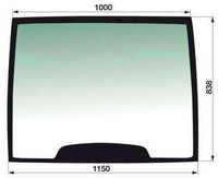 STEKLO KABINE SPREDAJ zgoraj (tonirano zeleno) CASE FIAT NEW HOLLAND