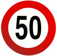 NALEPKA OMEJITVE HITROSTI "50" NALEPKA OMEJITVE HITROSTI "50"