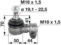 ZGLOB VOLANA notranji desni M18x1.5mm K19.1mm MF-MASSEY FERGUSON 165-168-188 DT-265-275-285-290-565-575-590-675-690-698-595-1080-1105-1115-1135