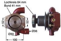 ČRPALKA VODE S TESNILOM LINDNER BF350S-420S-450S-Unitrac60 MASSEY FERGUSON MF30B-MF35-MF40-MF52-MF135-MF148-MF203-MF205-MF230-MF240-MF250-MF254-MF255-