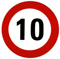NALEPKA OMEJITVE HITROSTI "10" NALEPKA OMEJITVE HITROSTI "10"