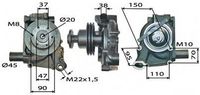ČRPALKA VODE Z JERMENICO ZA POGON KOMPRESORJA STEYR 8100-8110 SK2-8120 Turbo-8130SK2 Turbo mot. WD611.40-WD611.41-WD611.42-WD611.43