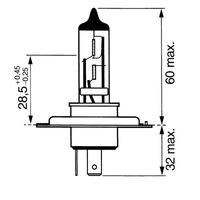 ŽARNICA H4 12V 60/55W P 43 T ŽARNICA H4 12V 60/55W P 43 T