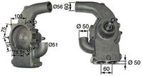 ČRPALKA VODE MF-MASSEY FERGUSON RX85-RX88-110 Tipo-399-699-1014-1014S-1114-1134-2620-2625-2640-2645-2680-2685-2720-2725-3080-3090-3610-3630-3650-13000