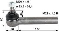 ZGLOB VOLANA notranji desni M22x1.5mm K23.5mm L=210mm DEUTZ FAHR STEYR