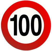 NALEPKA OMEJITVE HITROSTI "100" NALEPKA OMEJITVE HITROSTI "100"
