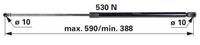 AMORTIZER KABINE L=590 F=530N FENDT