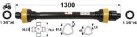 KARDAN T45 L=1300 mm S SKLOPKO ZVEZDASTO 1500 Nm KARDAN T45 L=1300 mm S SKLOPKO ZVEZDASTO 1500 Nm