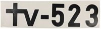 NALEPKA "TV 523" NA POKROVU MOTORJA TV-TOMO VINKOVIČ 65x220
