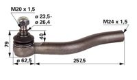ZGLOB VOLANA DESNI UKRIVLJEN M24x1.5 DEUTZ FAHR AGROTRON 100, 110, 90, K 100, K 100 PROFILNE, K 110, K 110 PROFILINE, K 120, K 120 PROFILINE, K 410, K
