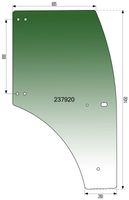 STEKLO KABINE VRAT LEVO ali DESNO CASE FARMALL 45A -55A kabina: LOCHMANN CS1