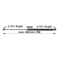 AMORTIZER KABINE L=520 F=220N SAME AMORTIZER KABINE L=520 F=220N SAME